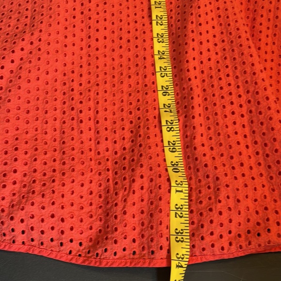 Sophie Max Eyelet Orange Dress, cinched waist, Size Small - Picture 8 of 12